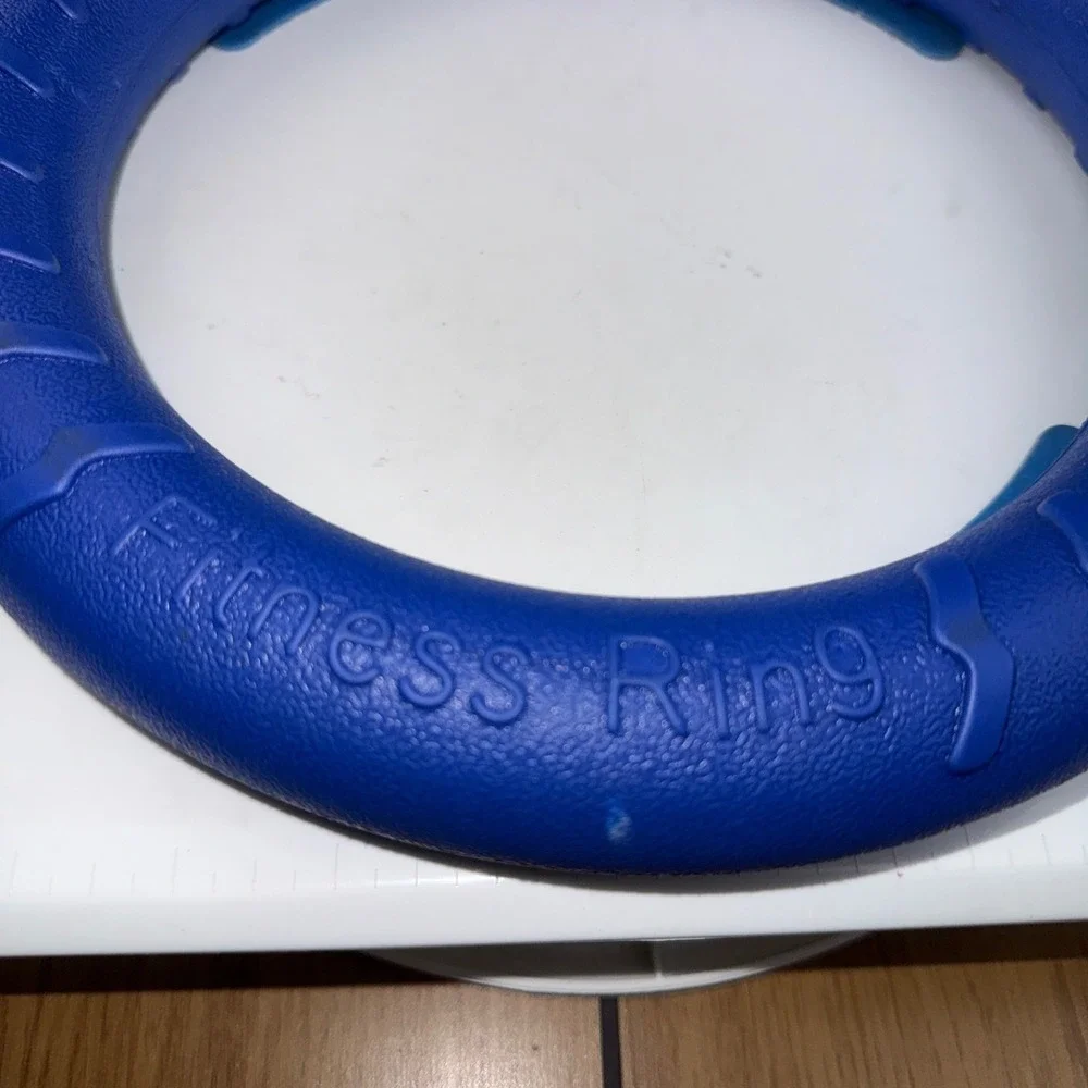 Blue Fitness Ring Foam Toss Toy Pet Training‎ Exercise Ring 11 Inch